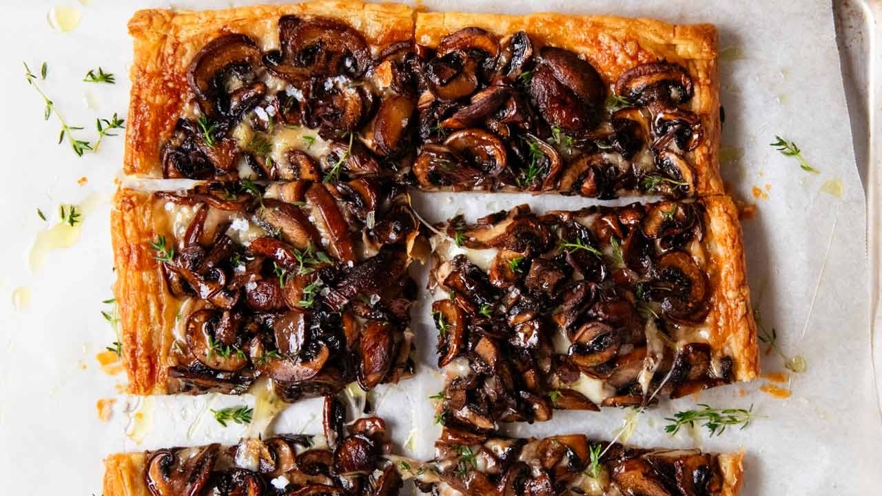 A Simple French Mushroom Tart