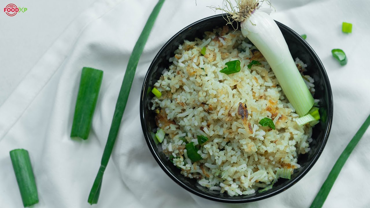 Bobby Flay Crispy Rice Recipe with Coconut Milk & Scallions | TheFoodXP
