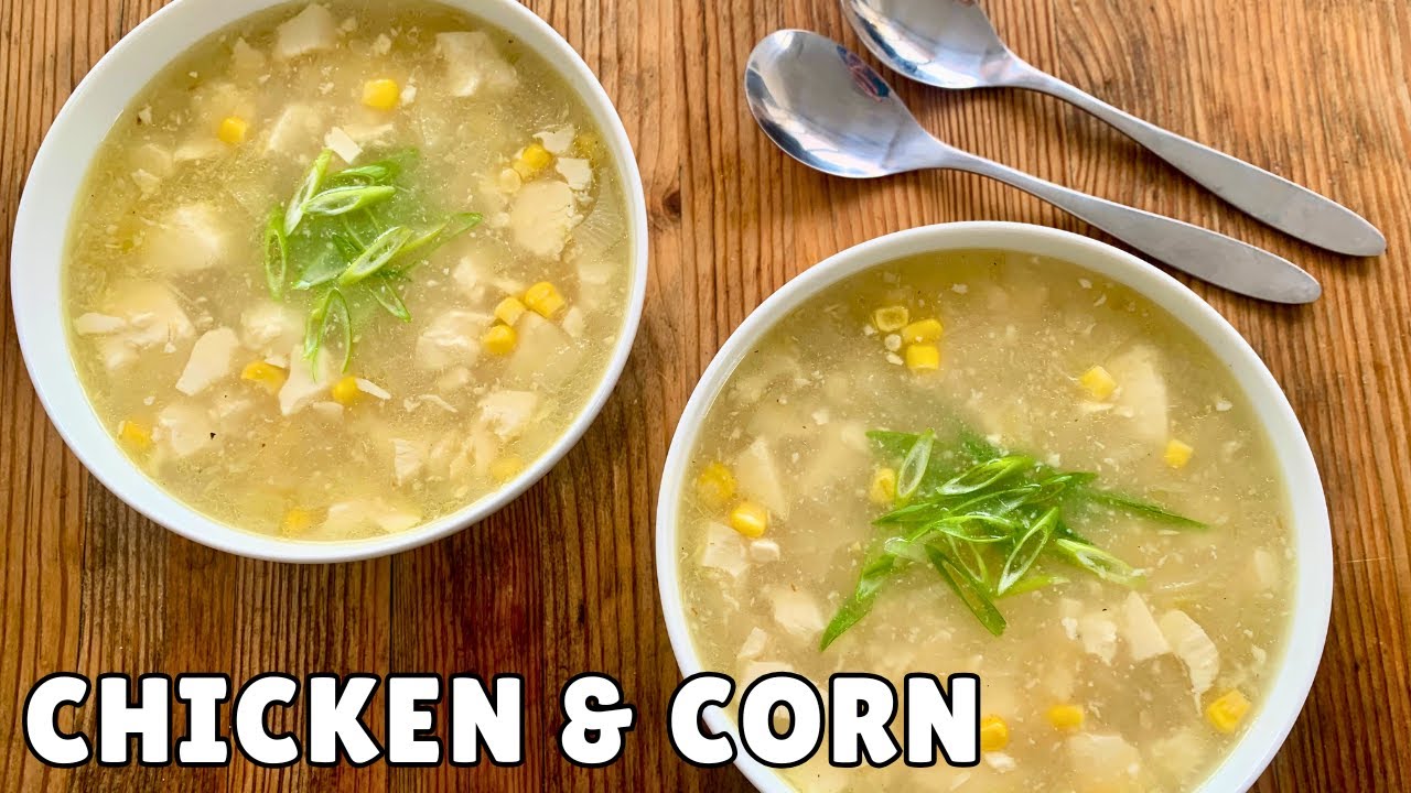 Vegan Chinese Chicken and Corn Soup Recipe