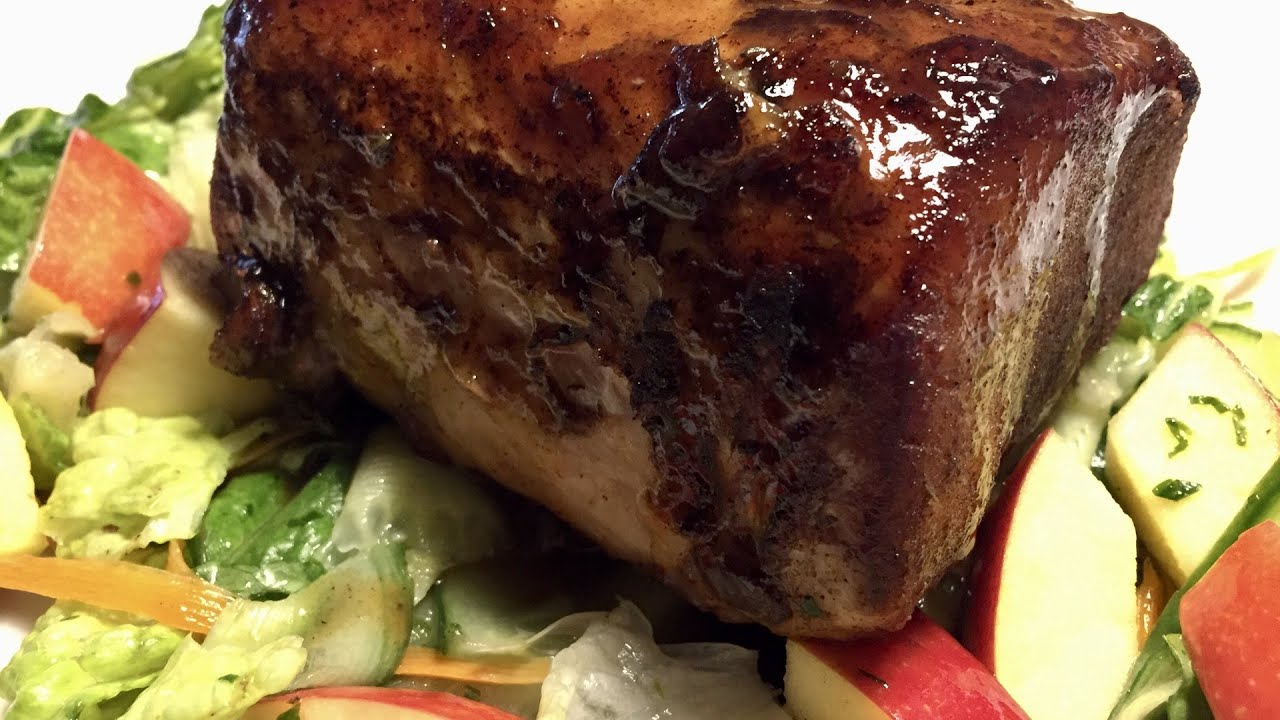 Slow roasted pork shoulder with apple cider