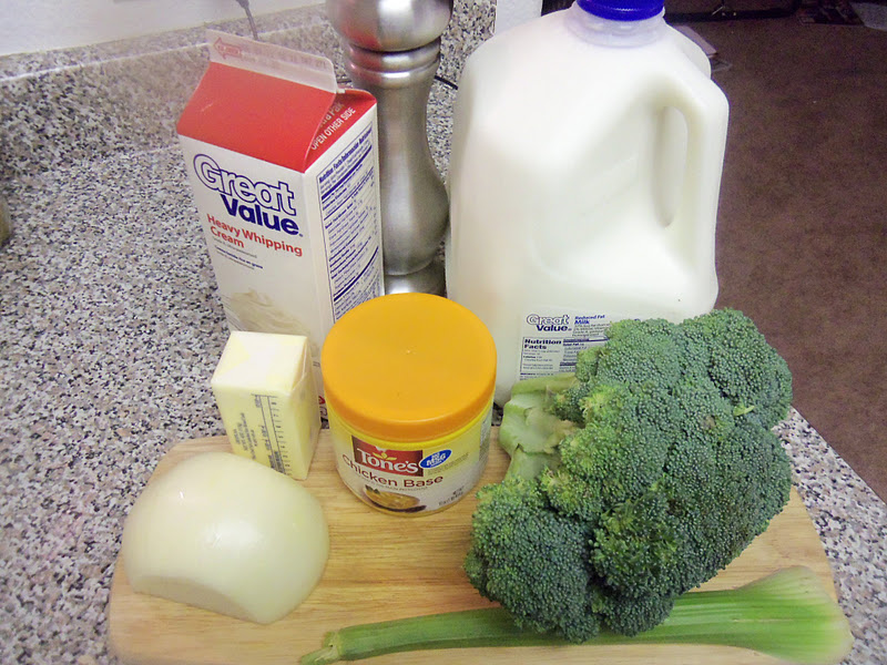 Halloween Broccoli Cheddar Soup Ingredients