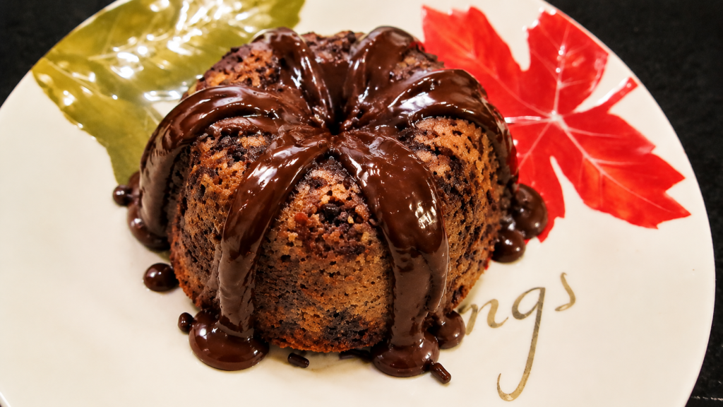 Chocolate Pumpkin Swirl Mini Cake