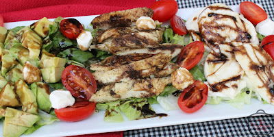 Chicken Avocado Caprese Salad