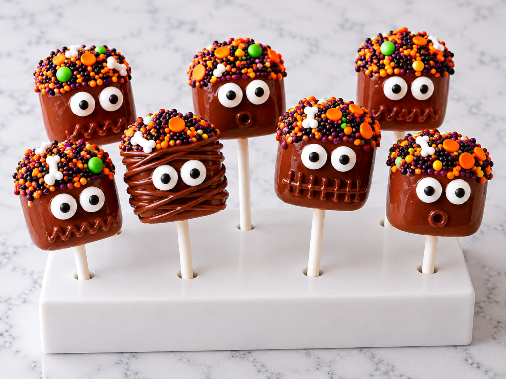 Halloween Creatures Marshmallow Pops Recipe