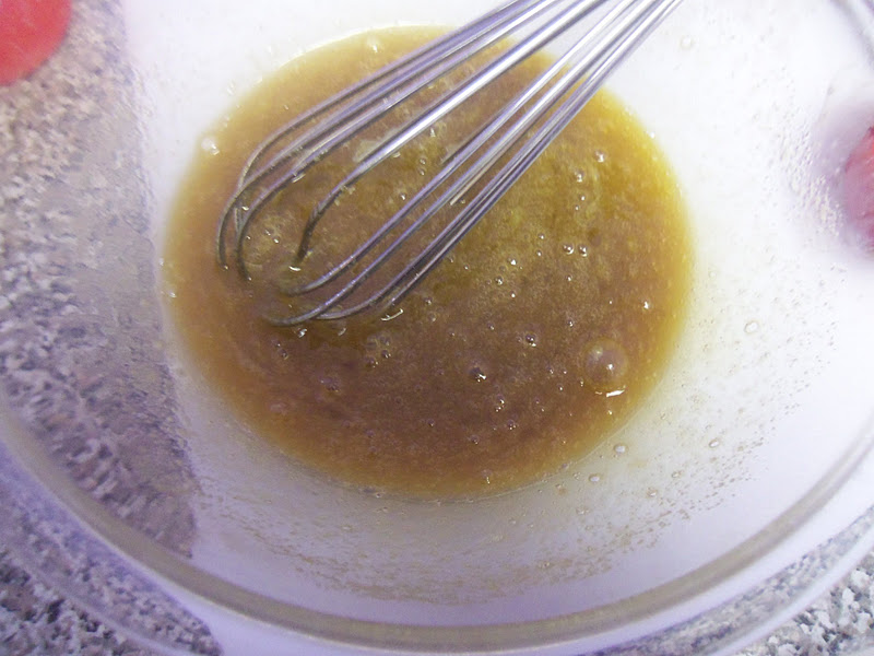 Add 1 cup brown sugar and whisk until well combined.