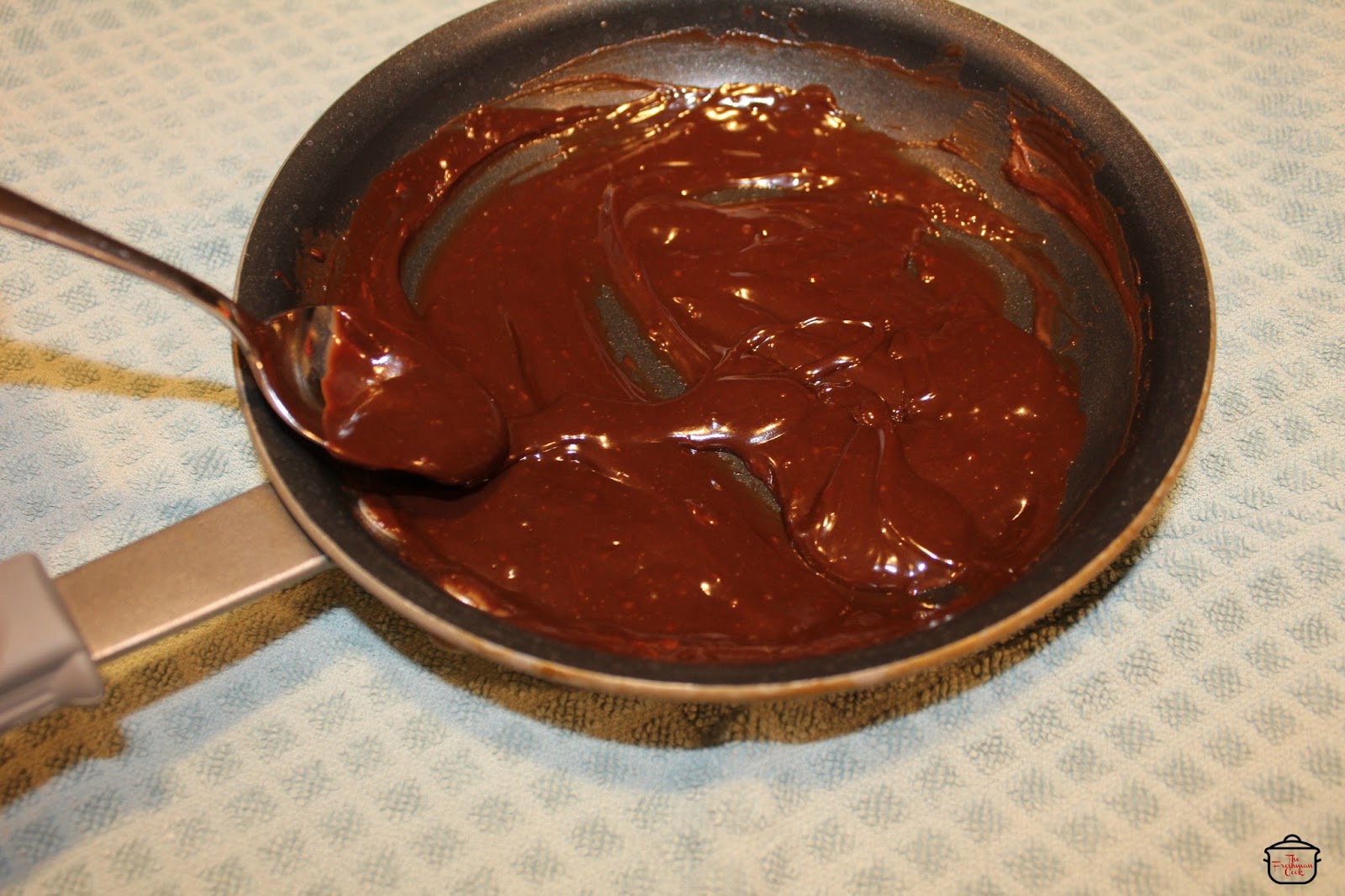 For the drizzle, gently melt chocolate chips with 1 tablespoon cream over medium-low heat, stirring constantly