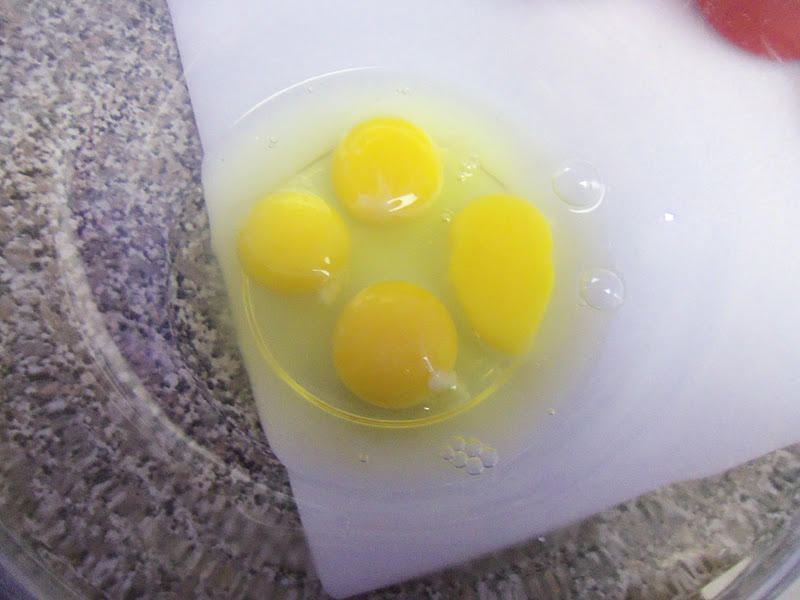 Put 4 eggs a bowl
