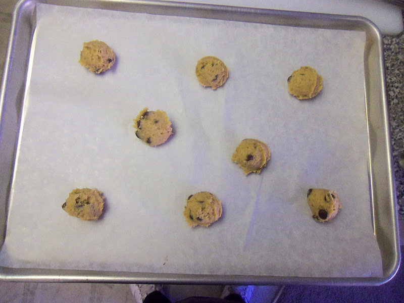 Scoop dough onto the prepared baking sheets, leaving about 2 inches between cookies