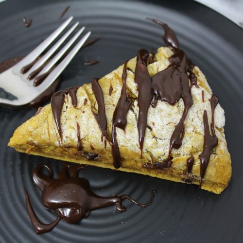 Pumpkin Scones with Chocolate Drizzle