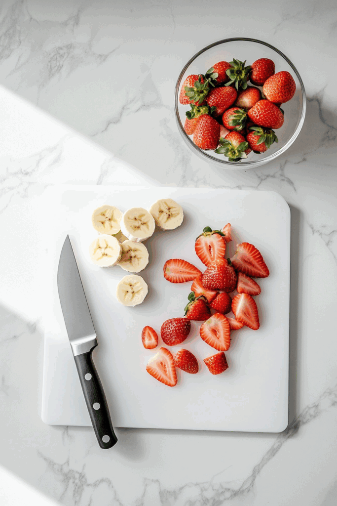 Chop the Strawberries and Bananas