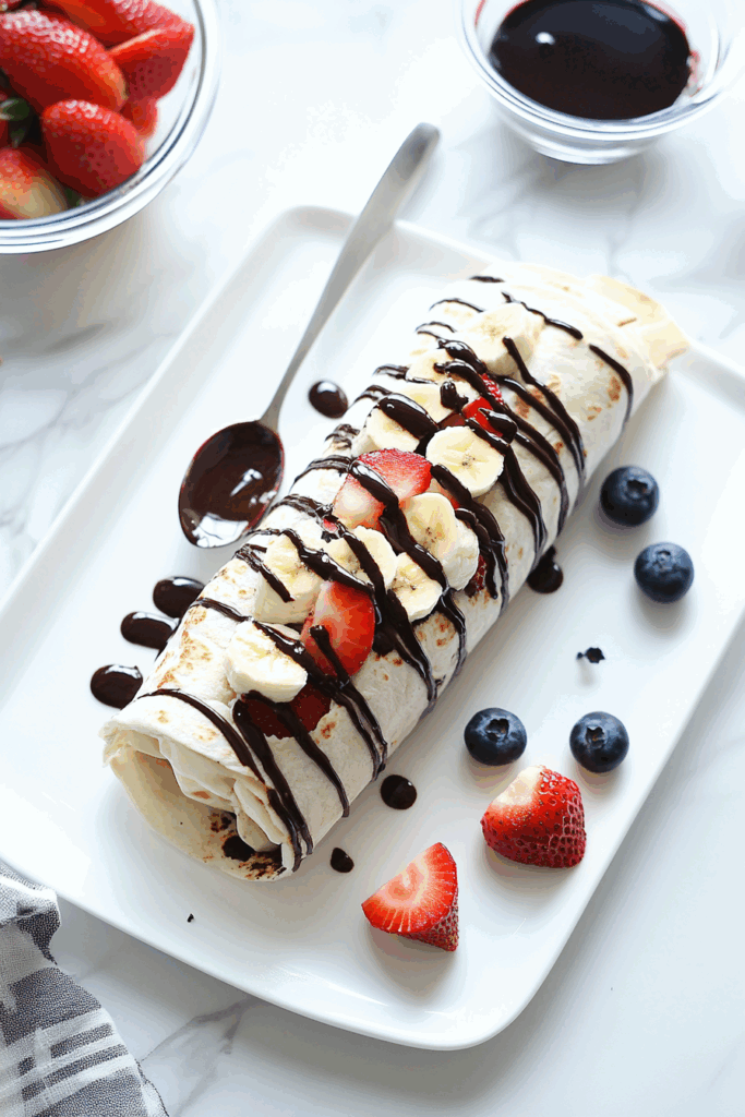 Roll, Garnish, and Drizzle Chocolate