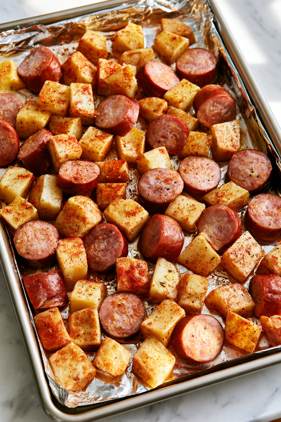 Astounding Roasted Potato and Kielbasa Recipe