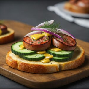 KIELBASA AND CUCUMBER CROSTINI RECIPE: EUPHORIC DELIGHT!