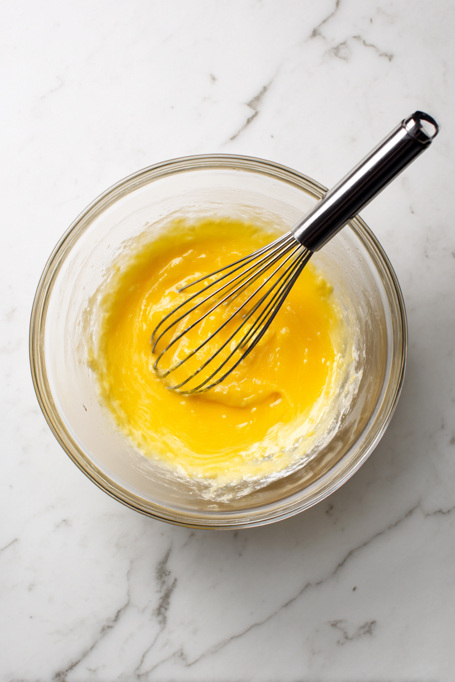 Mash the egg yolks with a fork or potato masher until they are smooth and crumbly. Add mayonnaise, Dijon mustard, white vinegar, salt, and pepper to the mashed yolks, and mix until well combined and creamy.