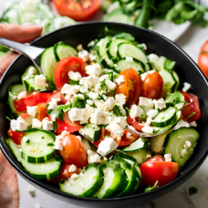 Tomato Cucumber Feta Salad