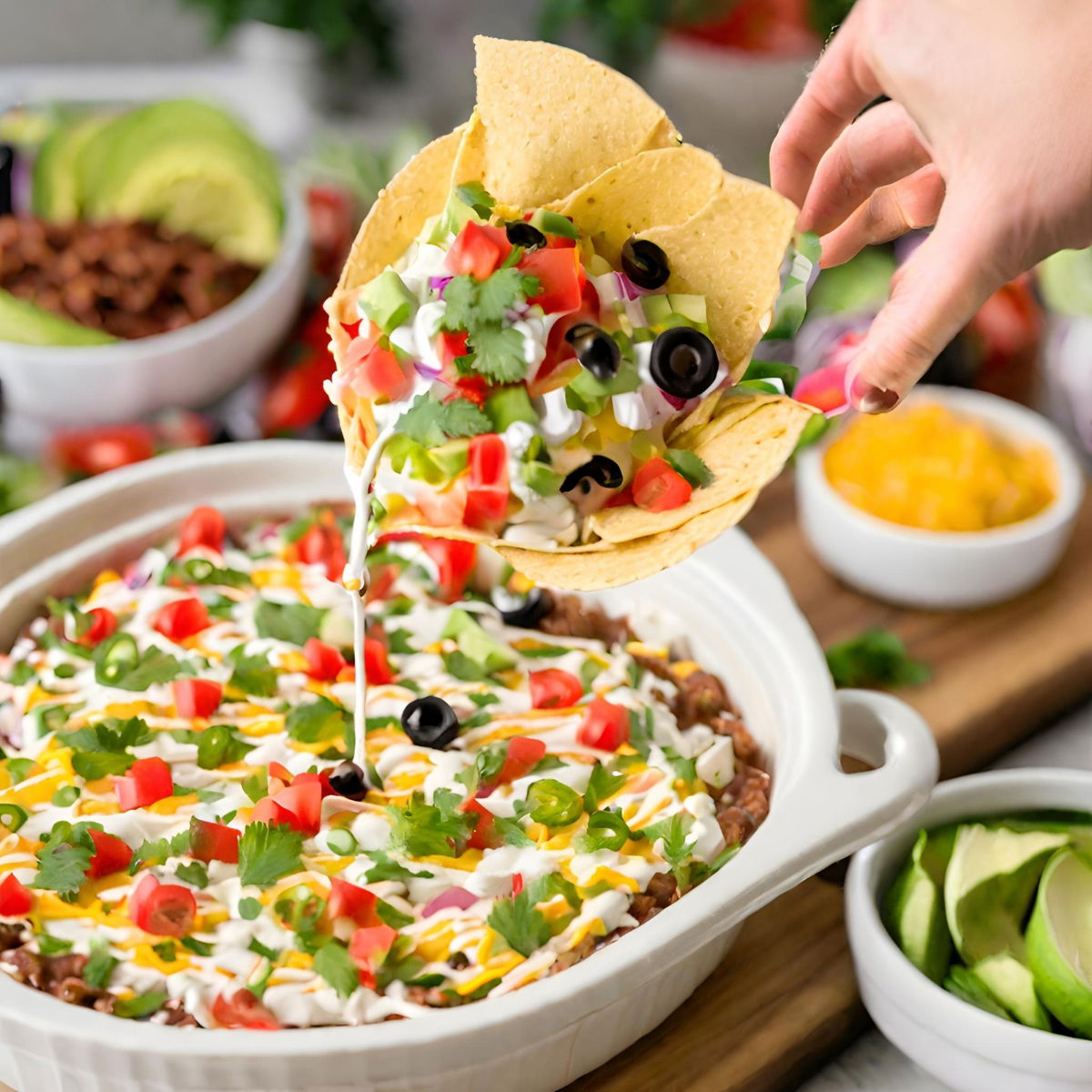 "Taco Party Dip (Creamy & Crunchy)!”