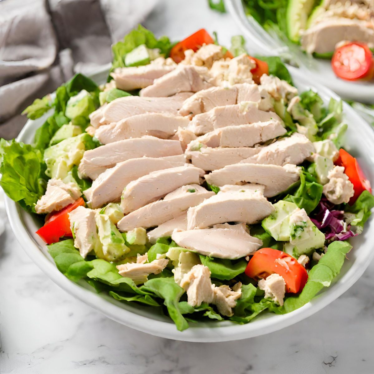 "Keto Chicken Avocado Crunch (with a Creamy Twist) Salad!"