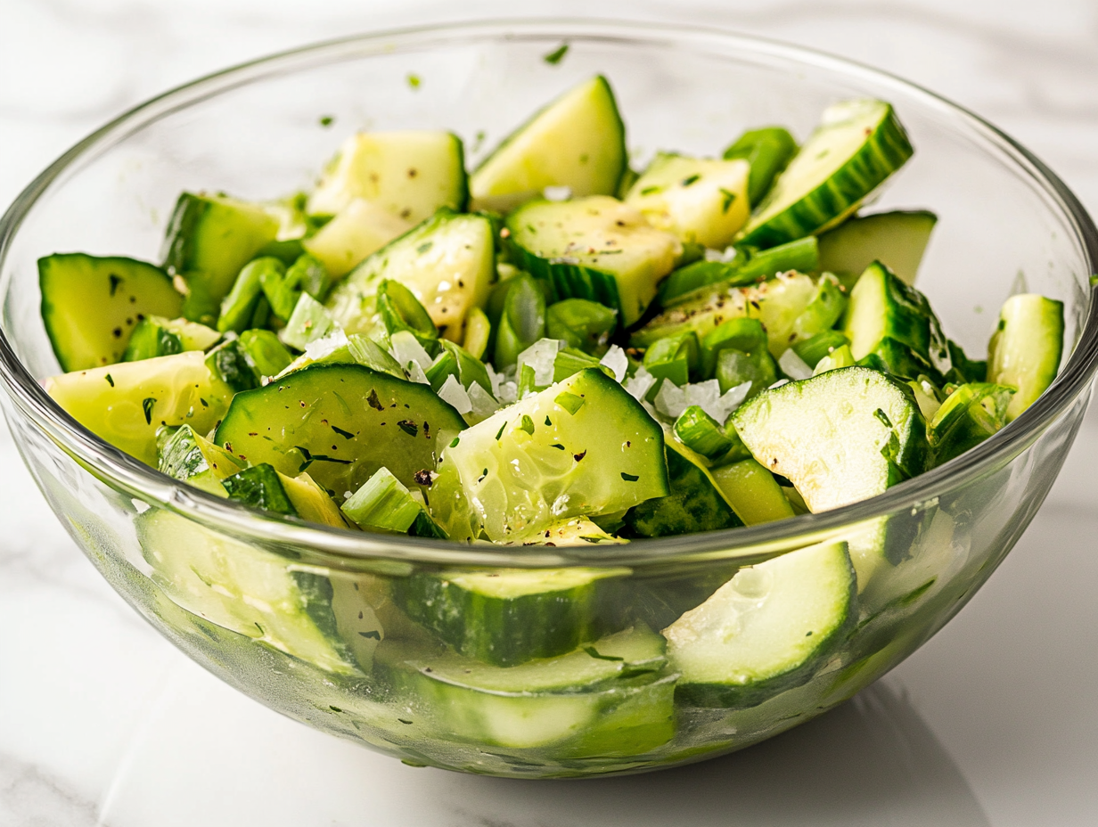 Cucumber Avocado Salad Recipe (5 min Recipe)