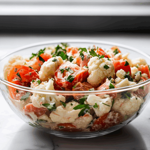 Vibrant Cauliflower Tomato Salad (Creamy & Crisp)
