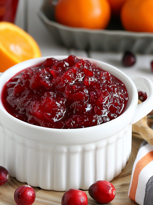 Cranberry Sauce Recipe with Orange and Honey