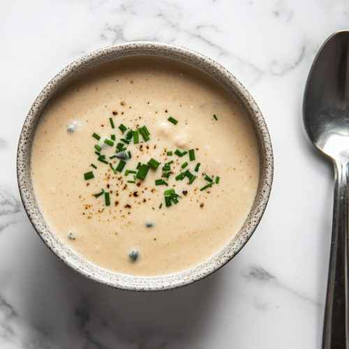 This image shows a rich and creamy crab cake sauce made with mayonnaise, mustard, hot sauce, and spices, served in a small dish next to golden and crispy crab cakes, perfect for enhancing the seafood flavors.