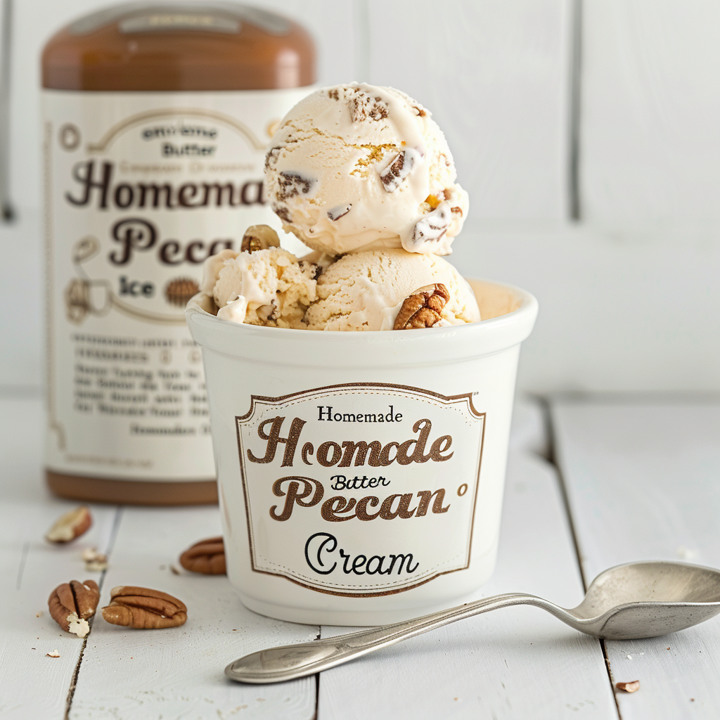 Homemade Butter Pecan Ice Cream