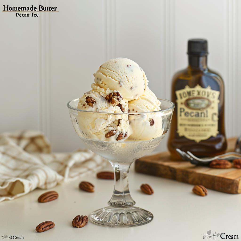 Homemade Butter Pecan Ice Cream