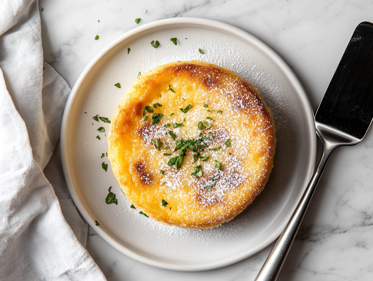 This image shows a beautifully baked cassava cake, topped with a golden caramelized custard layer, served on a plate, capturing the rich and indulgent textures of this classic Filipino dessert.