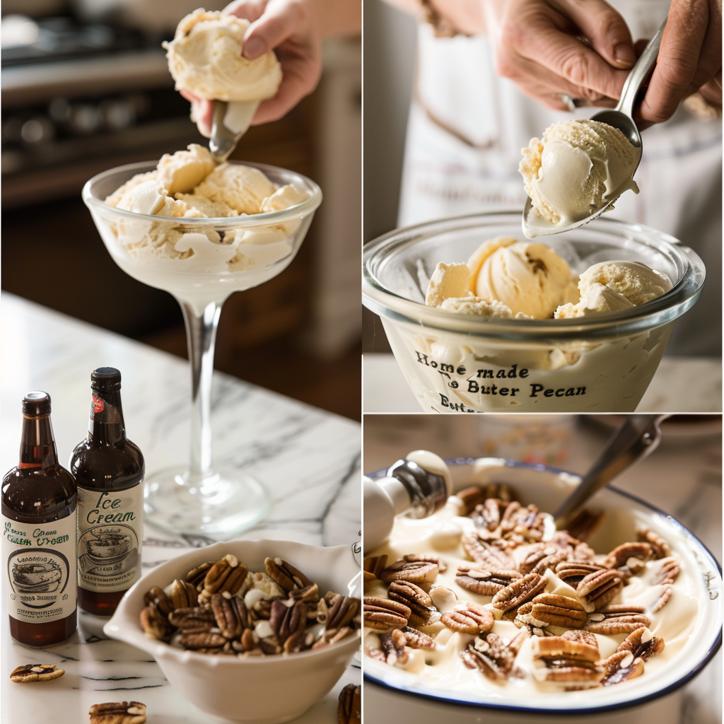 Homemade Butter Pecan Ice Cream