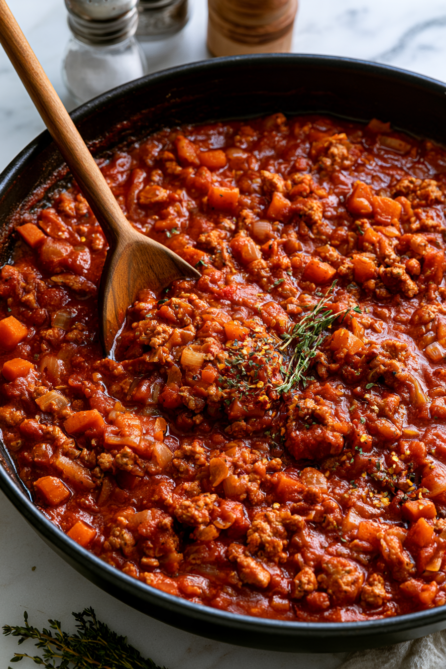 Taste the sauce and add more salt, pepper, or red pepper flakes if you want