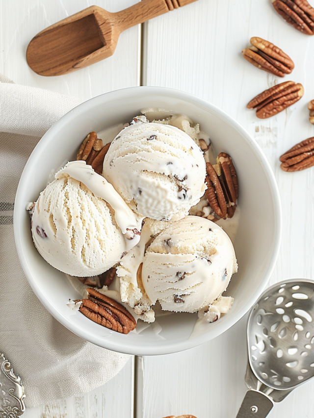 Homemade Butter Pecan Ice Cream