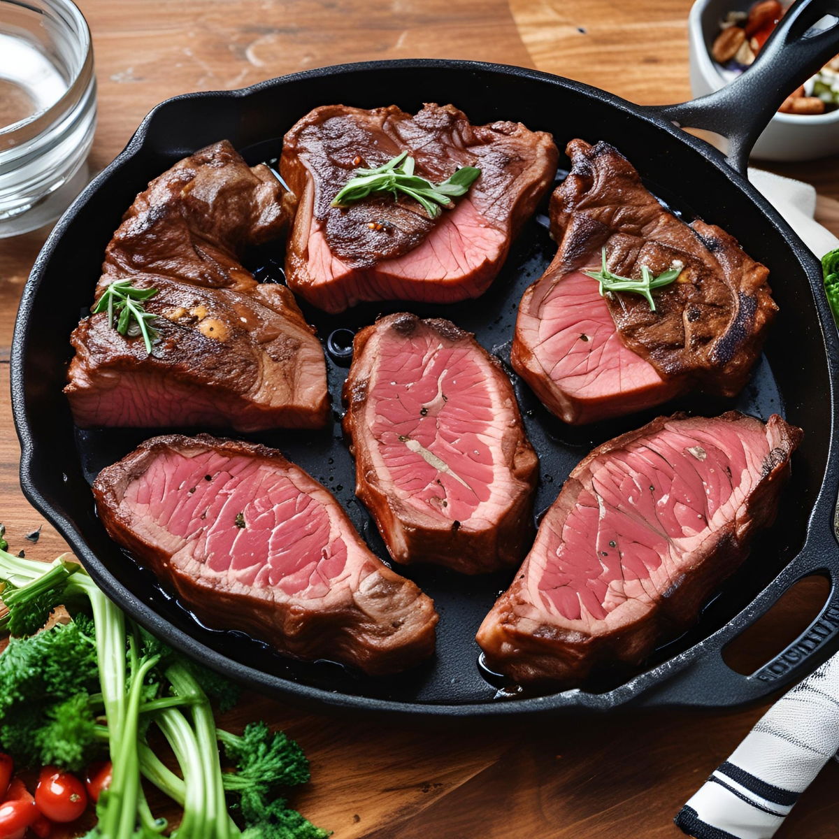 Cooking steak in iron skillet best sale