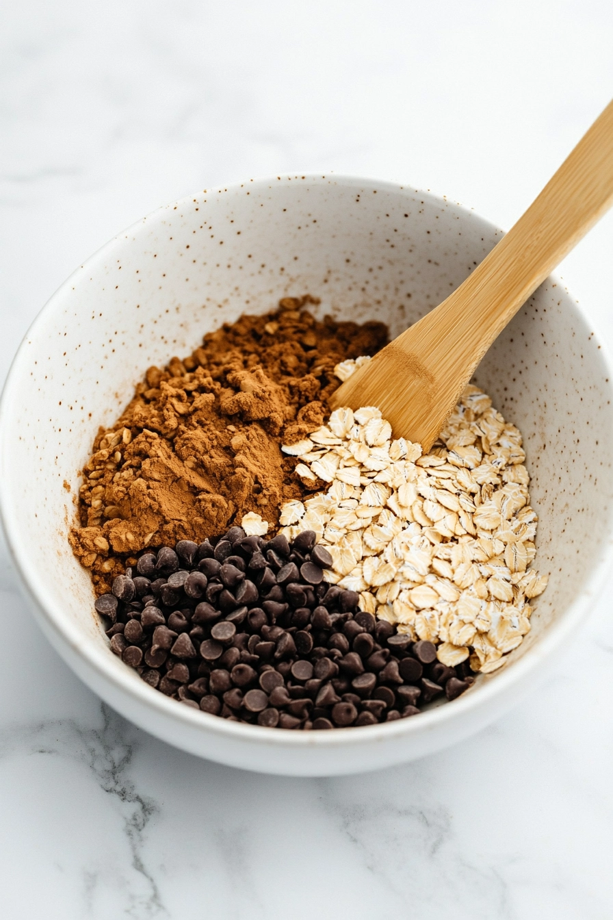 Add the oats, flaxseed