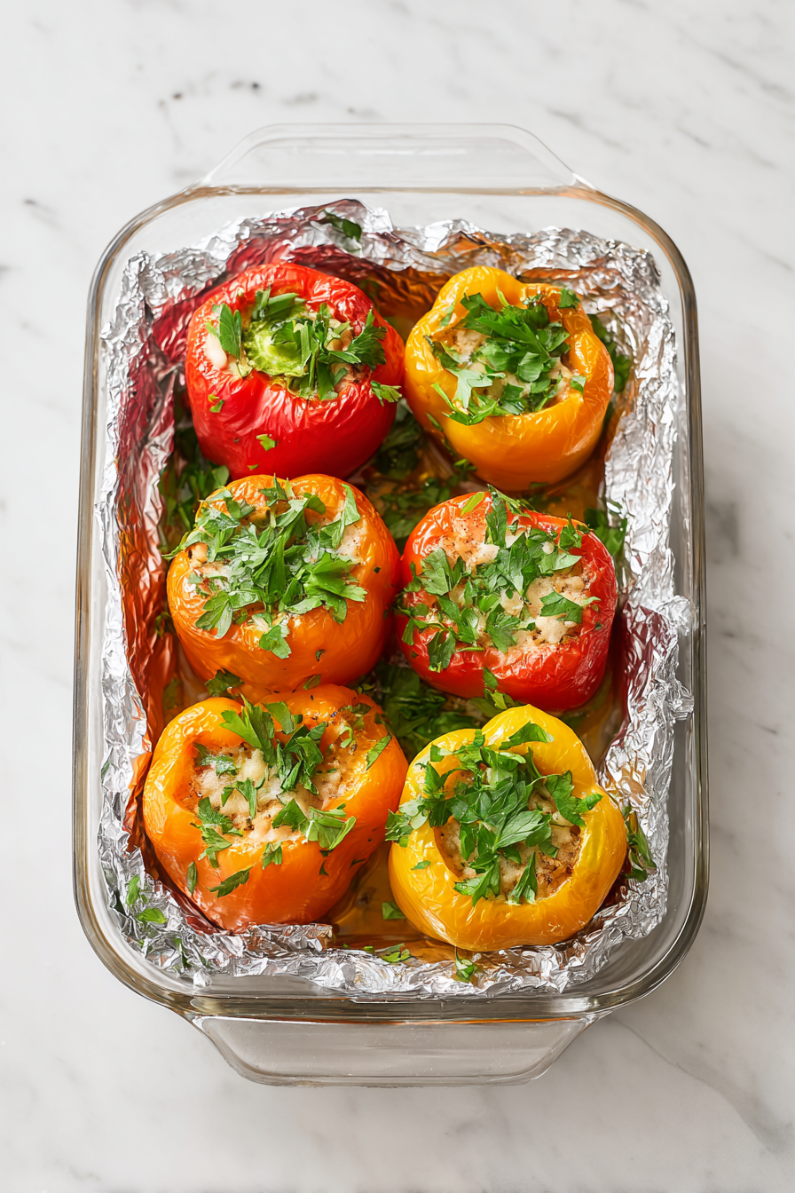 Cover the dish with a tent of aluminum foil for the remaining cook time to prevent over-browning or drying out.