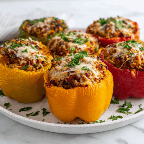 Dirty Rice Stuffed Peppers: Savory Southern Peppers!