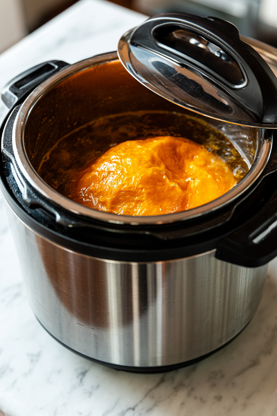 Seal up the Instant Pot and set it to MANUAL or pressure cook mode for 12 minutes