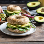 avocado bagel sandwich