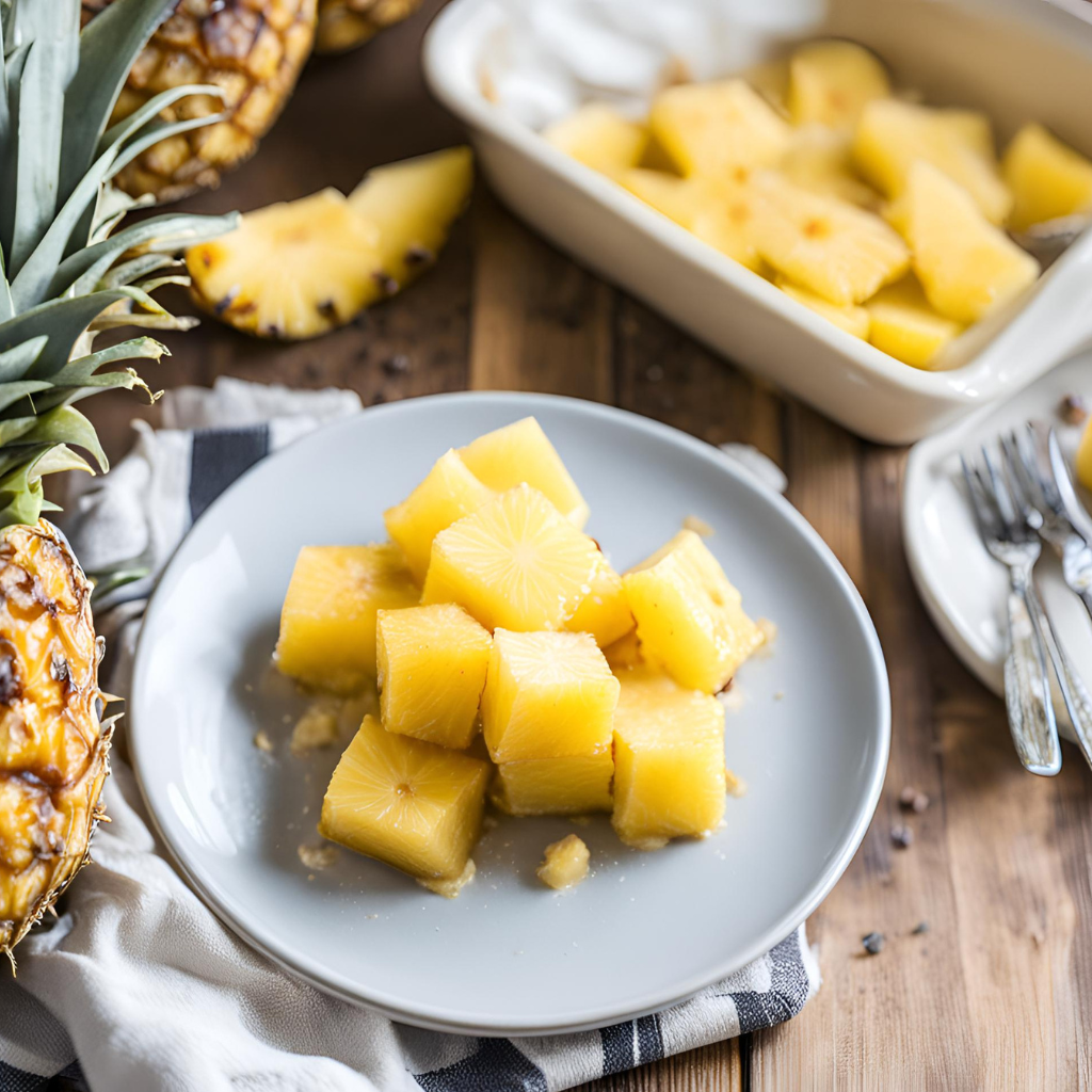 Baked Pineapple Recipe: Golden Baked Slices! - The Fresh Man cook