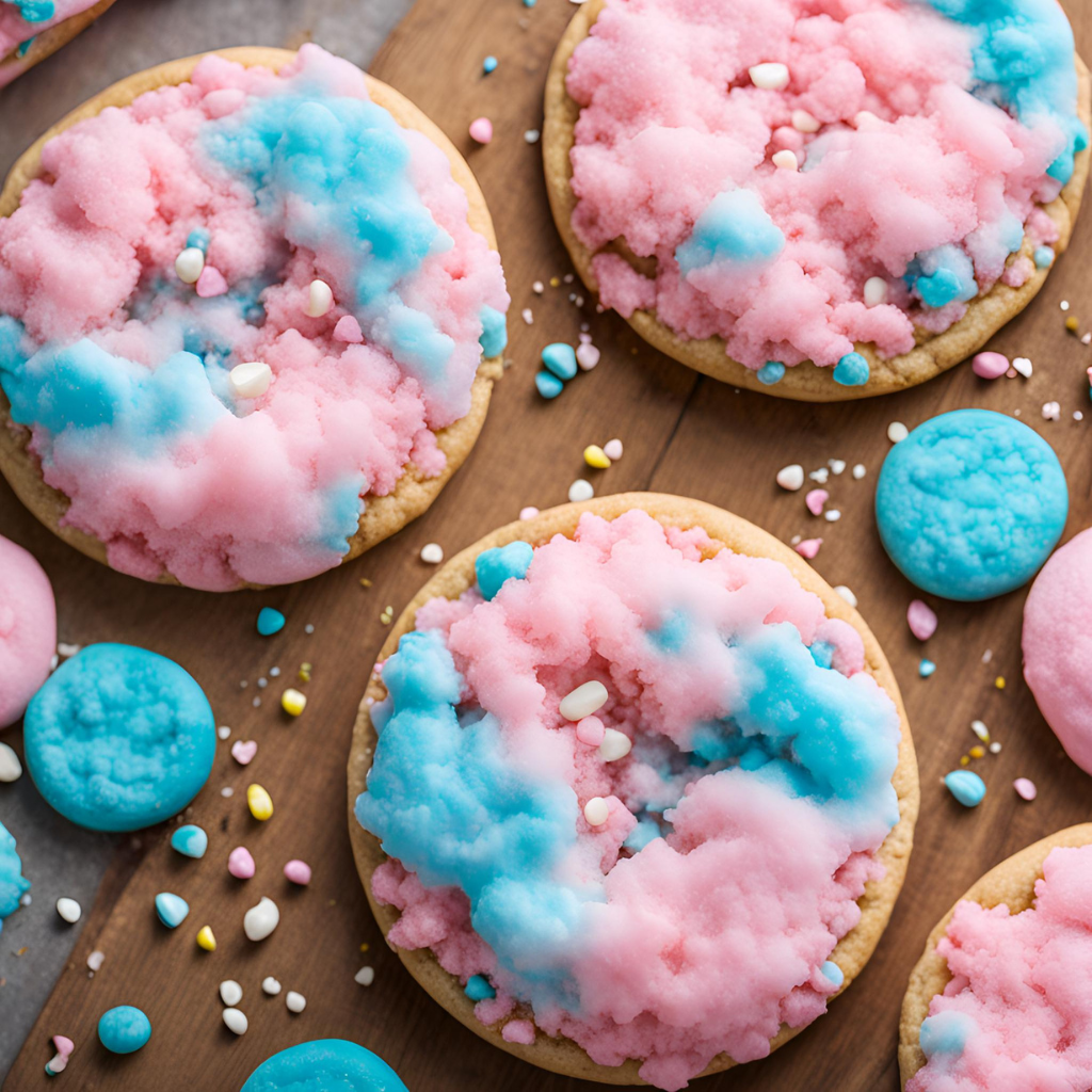 cotton candy crumbl cookie