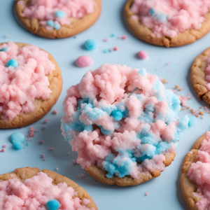 cotton candy crumbl cookie