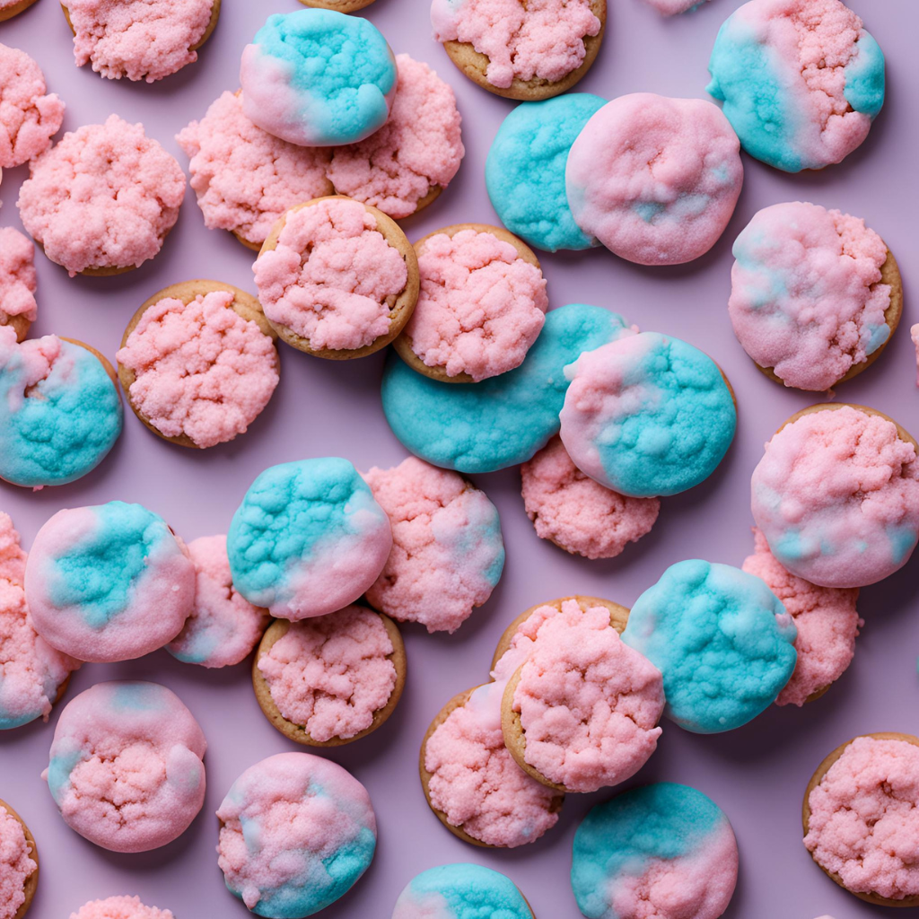 cotton candy crumbl cookie