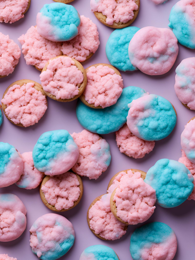 cotton candy crumbl cookie