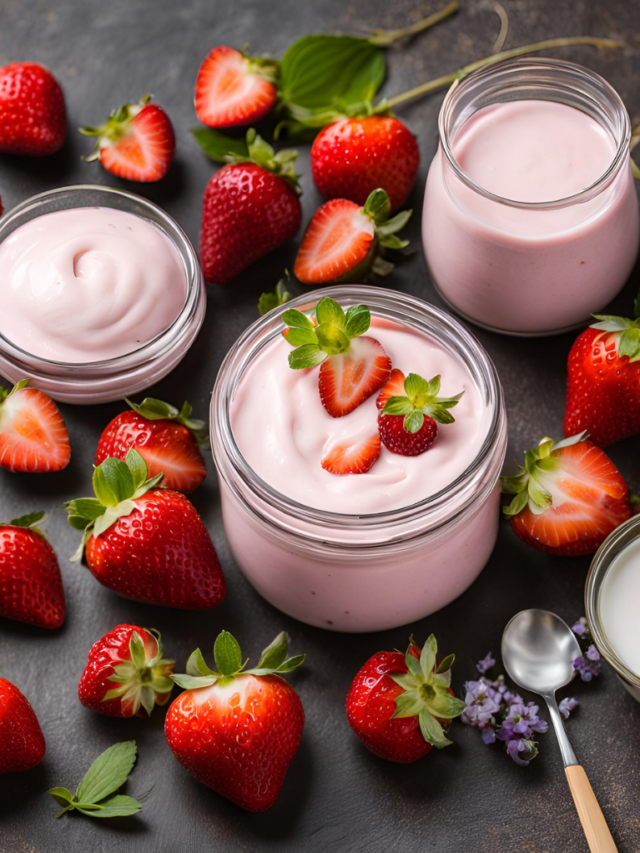 homemade strawberry yogurt