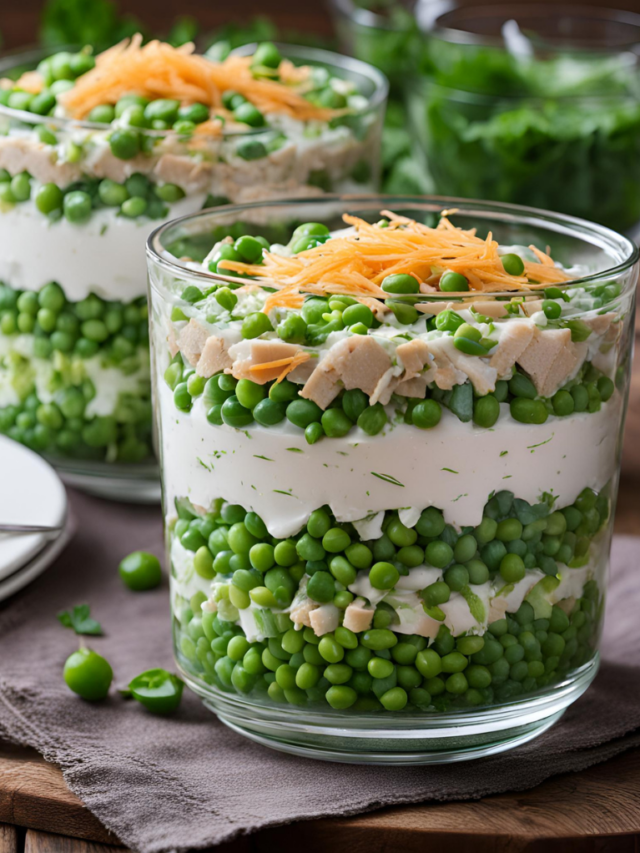 layered pea salad