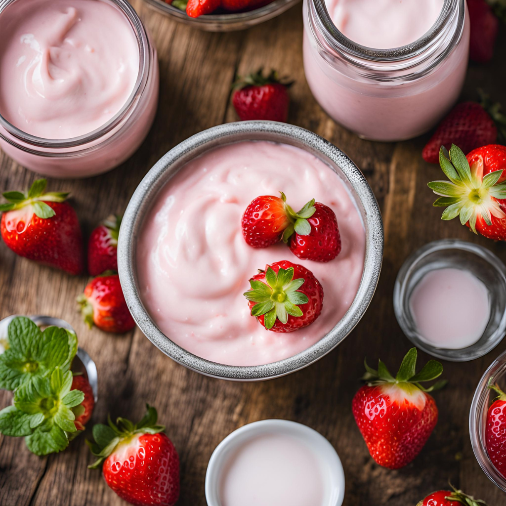 homemade strawberry yogurt