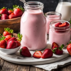 homemade strawberry yogurt