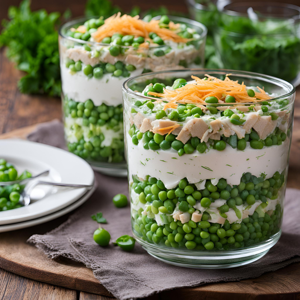 layered pea salad