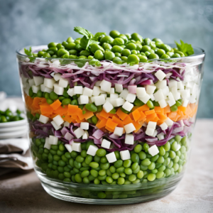 Layered Pea Salad: Fresh Layered Pea Salad! - The Fresh Man cook