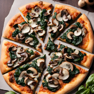 mushroom spinach pizza