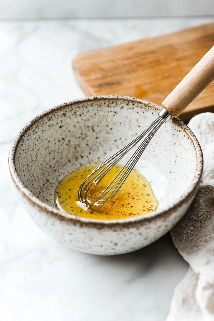 whisk together the melted butter